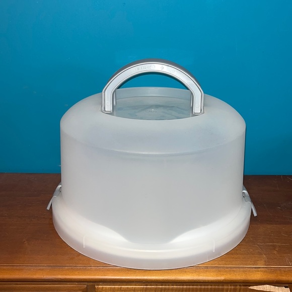 Cake Round Carrier With Lid Cover And Handles - Picture 1 of 3